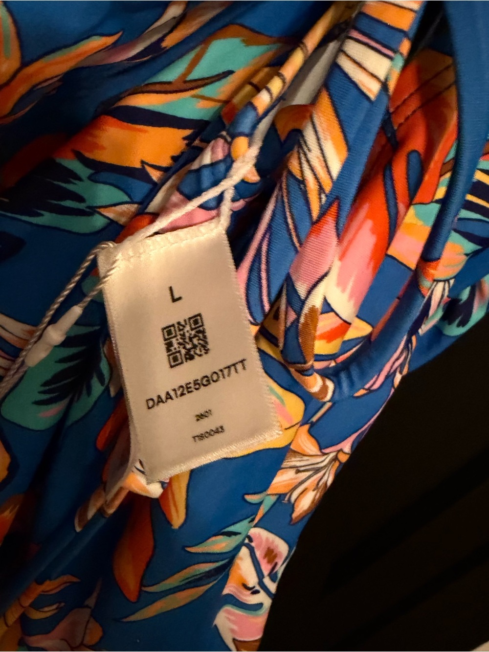Cupshe Royal Blue Floral One-Piece Swimsuit with Orange Accents - Picture 4 of 6